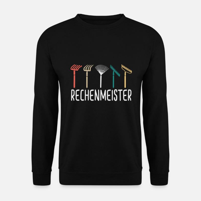 Rechenmeister Lustig Gärtner Landschaftspfleger - Unisex Pullover - Schwarz