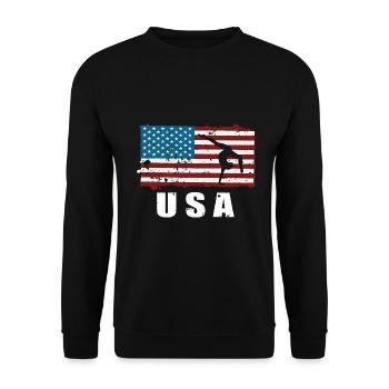 Gymnastique Acrobaties Cheerleading Gymnaste Gymnastique au sol - Sweat-shirt Unisexe - noir - Devant - Alina (178cm) & Michal (187cm)