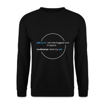 Multiverse > Universe - Unisex Sweatshirt - black - Front - Alina (178cm) & Michal (187cm)