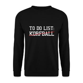 Sport To Do List Korfball - Unisex Sweatshirt - black - Front - Alina (178cm) & Michal (187cm)
