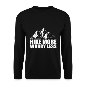 Hiking Gift Idea Hikers Mountains Trekking - Unisex Sweatshirt - black - Front - Alina (178cm) & Michal (187cm)