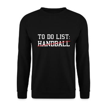 Sport To Do List Handball - Unisex Pullover - Schwarz - Vorne - Alina (178cm) & Michal (187cm)