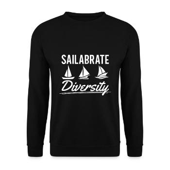 Drôle de dicton de voilier pour le capitaine du bateau - Sweat-shirt Unisexe - noir - Devant - Alina (178cm) & Michal (187cm)