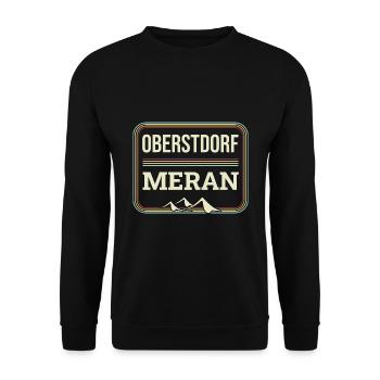 Crossing the Alps Oberstdorf Merano E5 long-distance hiking trail - Unisex Sweatshirt - black - Front - Alina (178cm) & Michal (187cm)