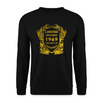 1969 - Unisex Pullover - Schwarz - Vorne - Alina (178cm) & Michal (187cm)