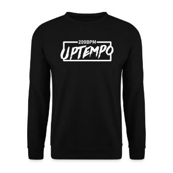 200BPM UPTEMPO - Unisex Pullover - Schwarz - Vorne - Alina (178cm) & Michal (187cm)