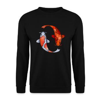 Koi - Unisex Pullover - Schwarz - Vorne - Alina (178cm) & Michal (187cm)