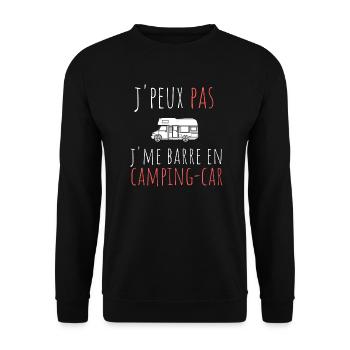 t-shirt I can not take off in a motorhome - Unisex Sweatshirt - black - Front - Alina (178cm) & Michal (187cm)