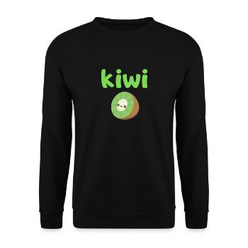 cute kiwi t-shirt cute birthday gift - Unisex Sweatshirt - black - Front - Alina (178cm) & Michal (187cm)