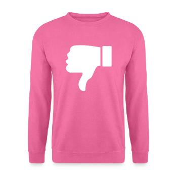 thumbs down - Unisex Sweatshirt - pink - Front