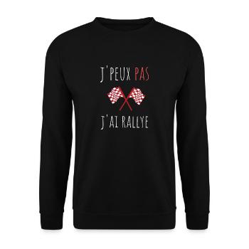 I can not I rally birthday gift humor - Unisex Sweatshirt - black - Front - Alina (178cm) & Michal (187cm)