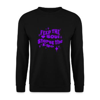 Feed the Soul - Starve the ego - Unisex Sweatshirt - black - Front - Alina (178cm) & Michal (187cm)