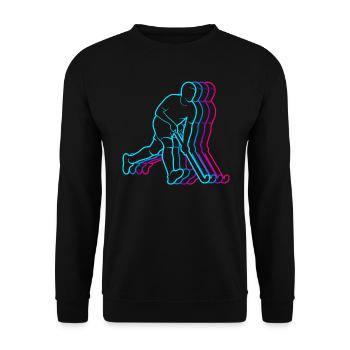 Joueurs de hockey Vintage Hockey Garçons Hockey sur gazon - Sweat-shirt Unisexe - noir - Devant - Alina (178cm) & Michal (187cm)