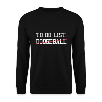 Liste des choses à faire dans le sport Ballon chasseur - Sweat-shirt Unisexe - noir - Devant - Alina (178cm) & Michal (187cm)