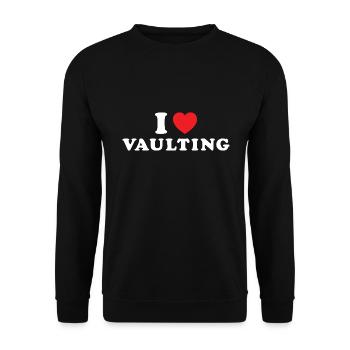 Vaulter I Love Vaulting - Unisex Sweatshirt - black - Front - Alina (178cm) & Michal (187cm)