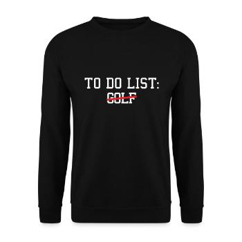 Sport To Do List Golf - Unisex Pullover - Schwarz - Vorne - Alina (178cm) & Michal (187cm)