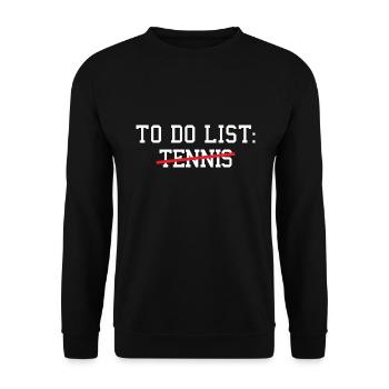 Sport To Do List Tennis - Unisex Pullover - Schwarz - Vorne - Alina (178cm) & Michal (187cm)