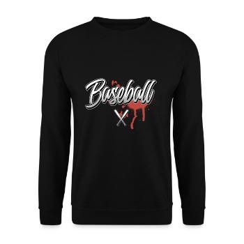 Base-ball - Sweat-shirt Unisexe - noir - Devant - Alina (178cm) & Michal (187cm)