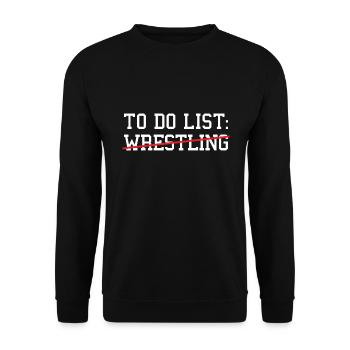 Sport To Do List Wrestling - Unisex Sweatshirt - black - Front - Alina (178cm) & Michal (187cm)
