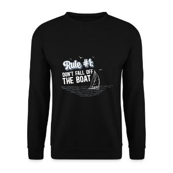 Drôle de voilier pour le capitaine du bateau - Sweat-shirt Unisexe - noir - Devant - Alina (178cm) & Michal (187cm)