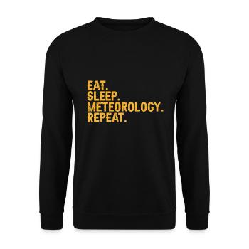 Meteorologist Meteorologists Meteorology - Unisex Sweatshirt - black - Front - Alina (178cm) & Michal (187cm)