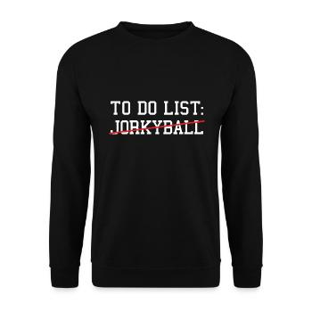 Sport To Do List Jorkyball - Unisex Sweatshirt - black - Front - Alina (178cm) & Michal (187cm)