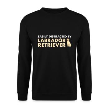 Easily Distracted By Labrador Retriever - Unisex Sweatshirt - black - Front - Alina (178cm) & Michal (187cm)