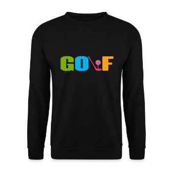 Golf Golfer - Unisex Sweatshirt - black - Front - Alina (178cm) & Michal (187cm)