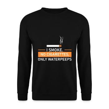 Pas de cigarettes, juste des narguilés. - Sweat-shirt Unisexe - noir - Devant - Alina (178cm) & Michal (187cm)