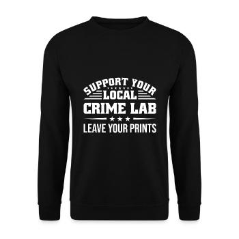 Forensic Technician Crime Scene Investigator Forensic Sentence - Unisex Sweatshirt - black - Front - Alina (178cm) & Michal (187cm)