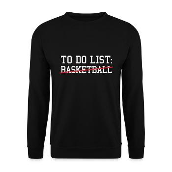 Sport To Do List Basketball - Unisex Sweatshirt - black - Front - Alina (178cm) & Michal (187cm)