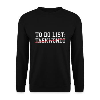 Sport To Do List Taekwondo - Sweat-shirt Unisexe - noir - Devant - Alina (178cm) & Michal (187cm)