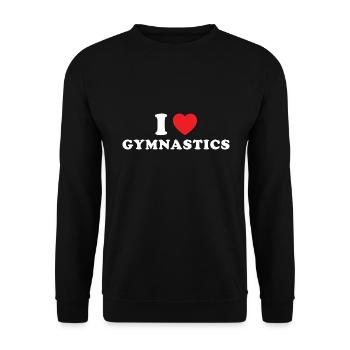 Sport I Love Gymnastics - Unisex Pullover - Schwarz - Vorne - Alina (178cm) & Michal (187cm)