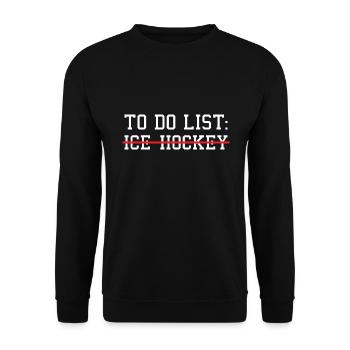 Sport To Do List Ice Hockey - Unisex Pullover - Schwarz - Vorne - Alina (178cm) & Michal (187cm)