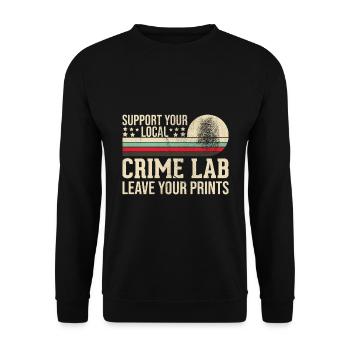 Forensic Technician Crime Scene Investigator Forensic Sentence - Unisex Sweatshirt - black - Front - Alina (178cm) & Michal (187cm)