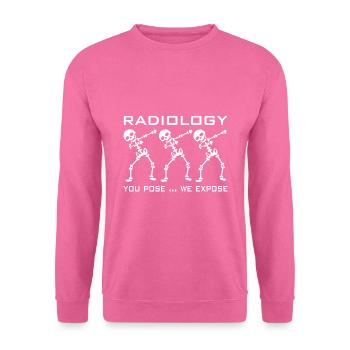Dabbing Skulls | Tanzende Skelette | Radiologie - Unisex Pullover - Pink - Vorne