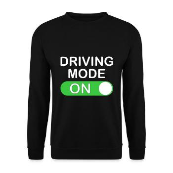 Fahrmodus Ein — Fahrprüfung Jugendlicher Fahrer - Unisex Pullover - Schwarz - Vorne - Alina (178cm) & Michal (187cm)