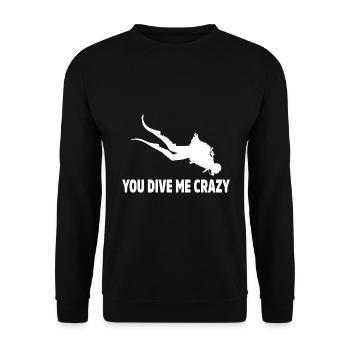 Tauchen Schorcheln Taucher Apnoe Scuba Tauchen - Unisex Pullover - Schwarz - Vorne - Alina (178cm) & Michal (187cm)