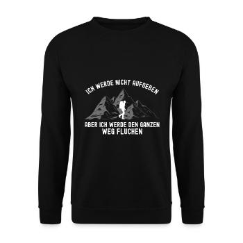 Wandern Geschenk Für Wanderer Berge Trekking - Unisex Pullover - Schwarz - Vorne - Alina (178cm) & Michal (187cm)
