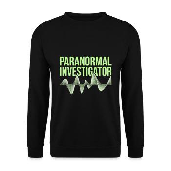 Geisterjagd Paranormal Investigator - Unisex Pullover - Schwarz - Vorne - Alina (178cm) & Michal (187cm)