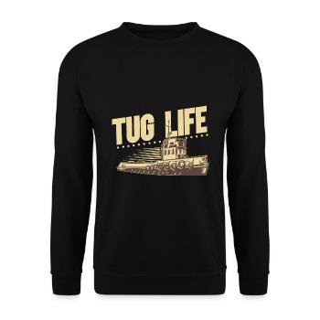 Schlepper Schleppboot Tug Life - Unisex Sweatshirt - black - Front - Alina (178cm) & Michal (187cm)