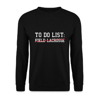 Sport To Do List Field Lacrosse - Unisex Sweatshirt - black - Front - Alina (178cm) & Michal (187cm)