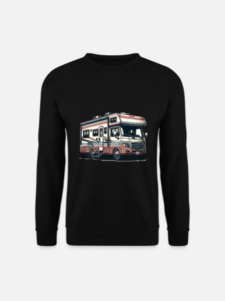 Camping en camping-car - Sweat-shirt Unisexe - noir