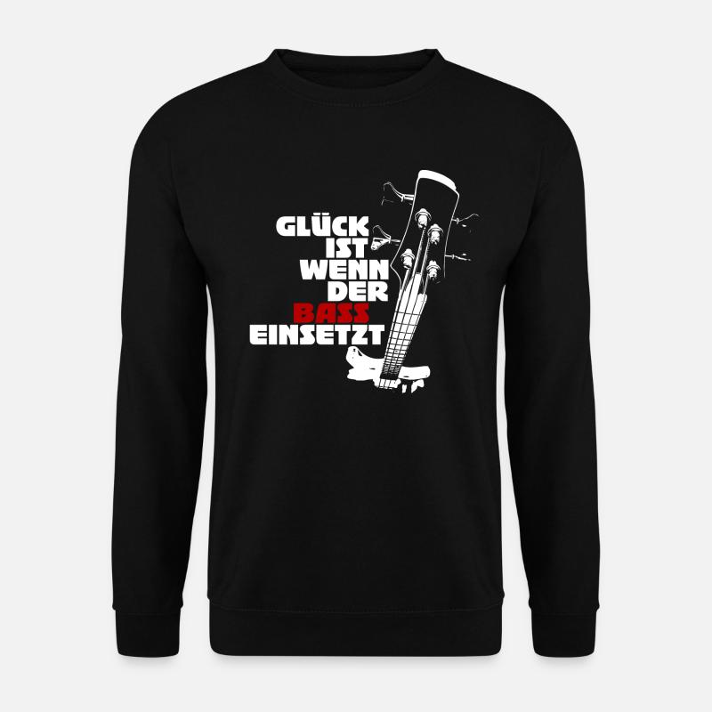 La chance est quand la basse commence (blanc) - Sweat-shirt Unisexe - noir