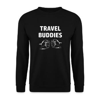 Travel Buddies Best Friends Couple Partner Look - Unisex Sweatshirt - black - Front - Alina (178cm) & Michal (187cm)