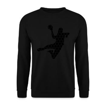 Handball handball handball handball games handball games - Unisex Sweatshirt - black - Front - Alina (178cm) & Michal (187cm)