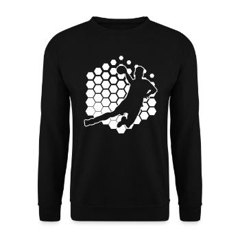 Women's Handball Men Handball Games Handball - Unisex Sweatshirt - black - Front - Alina (178cm) & Michal (187cm)