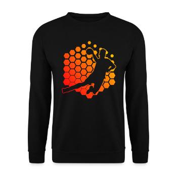 Joueur de handball masculin Handballer Femmes Handballsp - Sweat-shirt Unisexe - noir - Devant - Alina (178cm) & Michal (187cm)