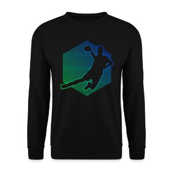 Joueurs de handball masculins Handballeurs Joueurs de handball - Sweat-shirt Unisexe - noir - Devant - Alina (178cm) & Michal (187cm)
