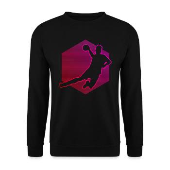Handball Men Handball Games Women Handball Players - Unisex Sweatshirt - black - Front - Alina (178cm) & Michal (187cm)